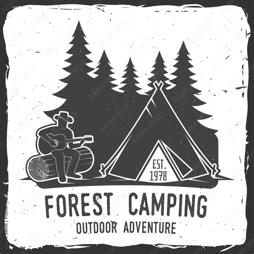 Camping extreme adventure . Vector illustration.