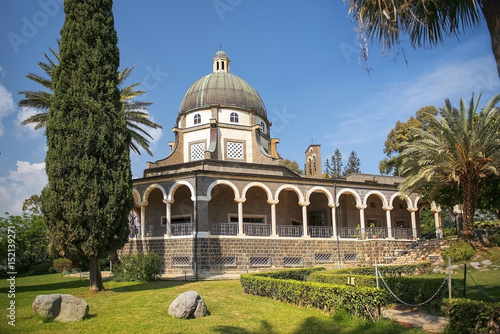 Stampa su tela Church of the Beatitudes roman catholic church located by Sea of Galilee near Ta