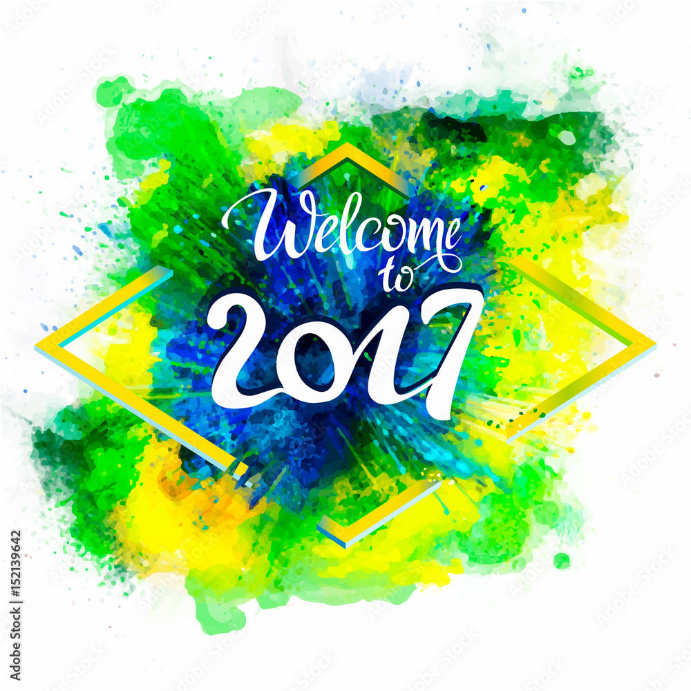 Sign welcome,view from window airplane Stock Vector | Adobe Stock