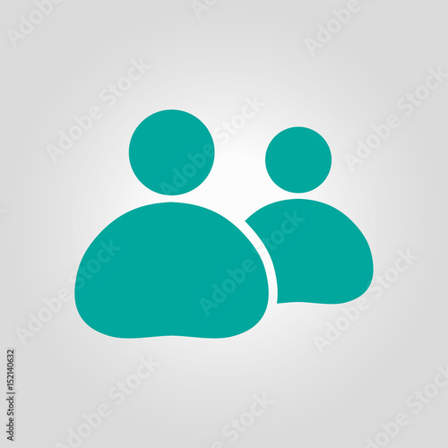 People or social sign icon. The leader and his follower.