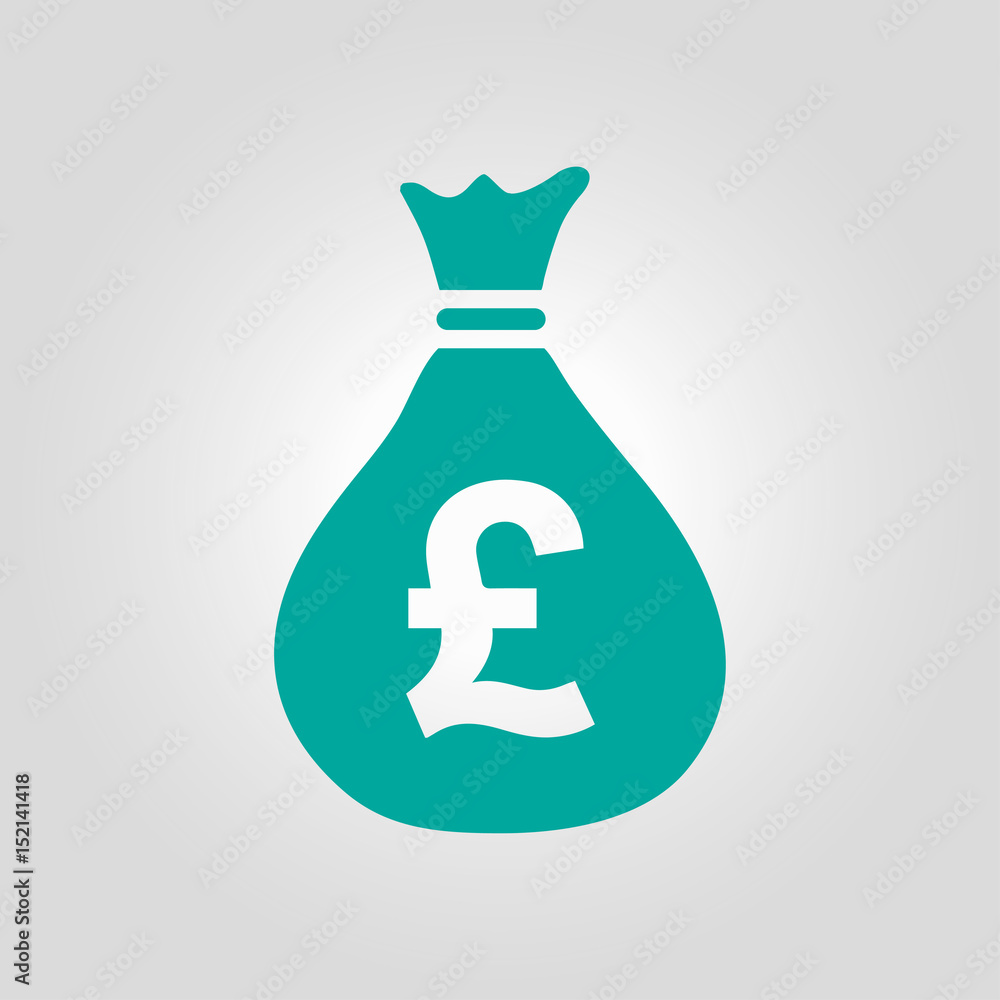 Pound GBP currency symbol. Flat design style. Pound GBP currency symbol. Flat design style.