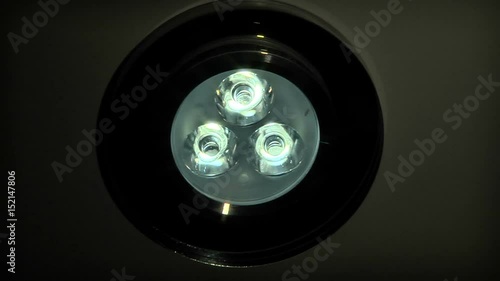 Turning on and off led ceiling lamp photo