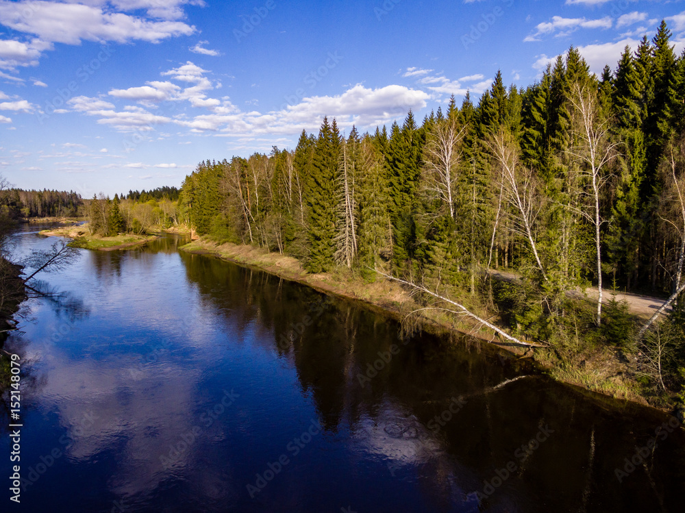 drone image. aerial view of rural area with fields and forests drone image. aerial view of rural area with fields and forests