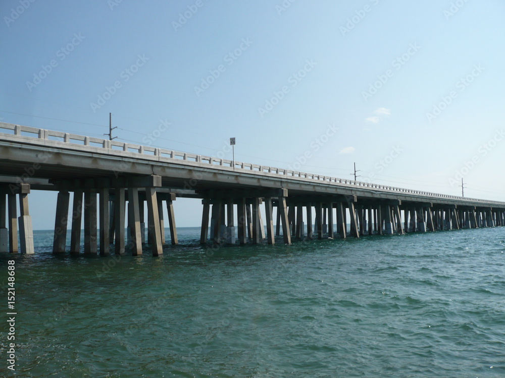 Very long overwater bridge in the Florida Keys