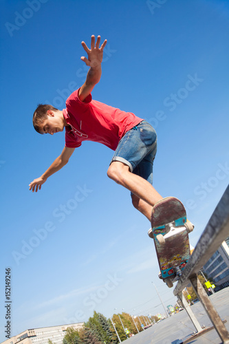 ride on skateboard