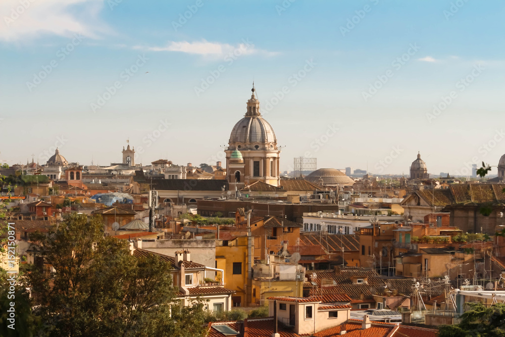 The panoramic cityscape of Rome, Italy
