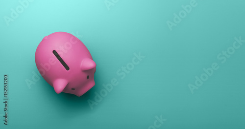 Piggy bank with copy space