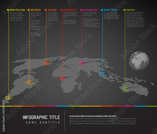 Infographic: Dark World map with pointer marks
