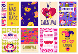 Set Of Eight Carnival Posters 