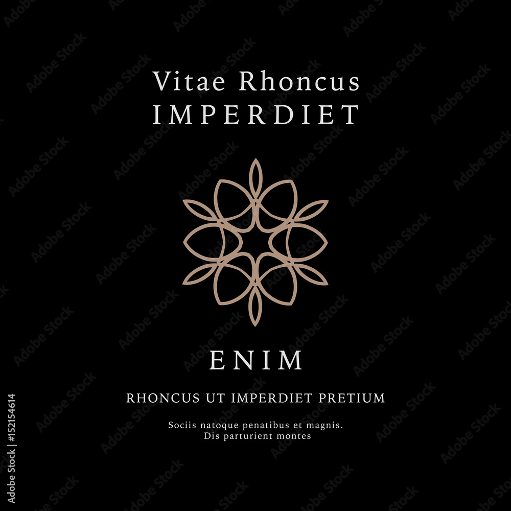 Vector logo design templates and emblems in trendy linear style Vector logo design templates and emblems in trendy linear style