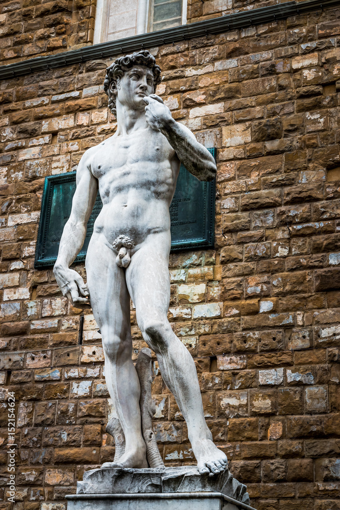 Statue de David devant le Palais Vecchio à Florence