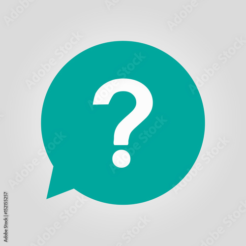 Question mark sign icon. Help symbol. FAQ sign. Flat design style. 