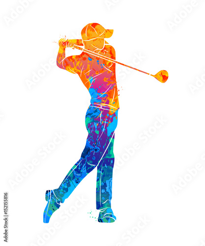 Obraz Sylwetka Sport Golf