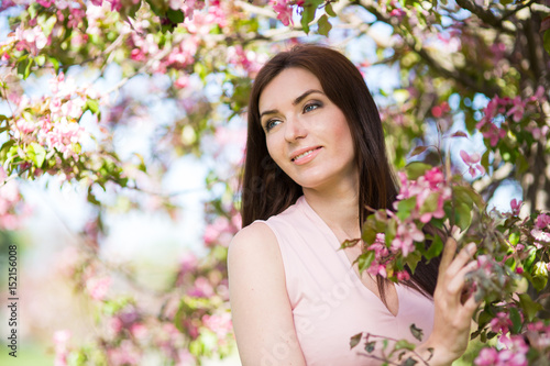 Young woman in the spring