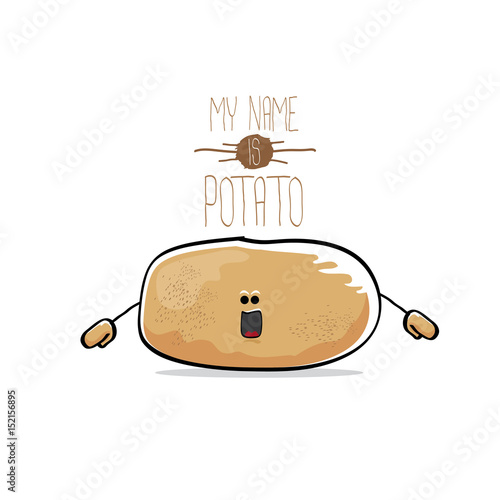 vector funny cartoon cute brown potato