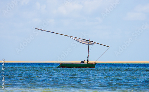 Traditional fishing boat in Mozambique
