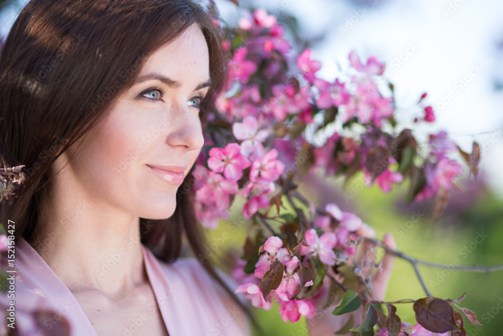 Young woman in the spring Young woman in the spring