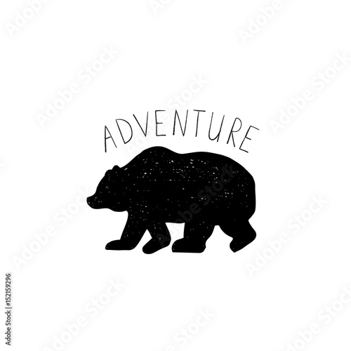 Hand drawn vector wild forest illustration