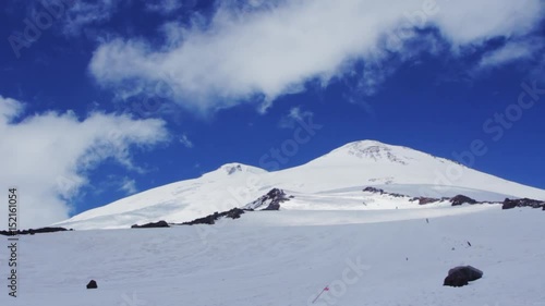 Panoramic view of Elbrus mountain photo