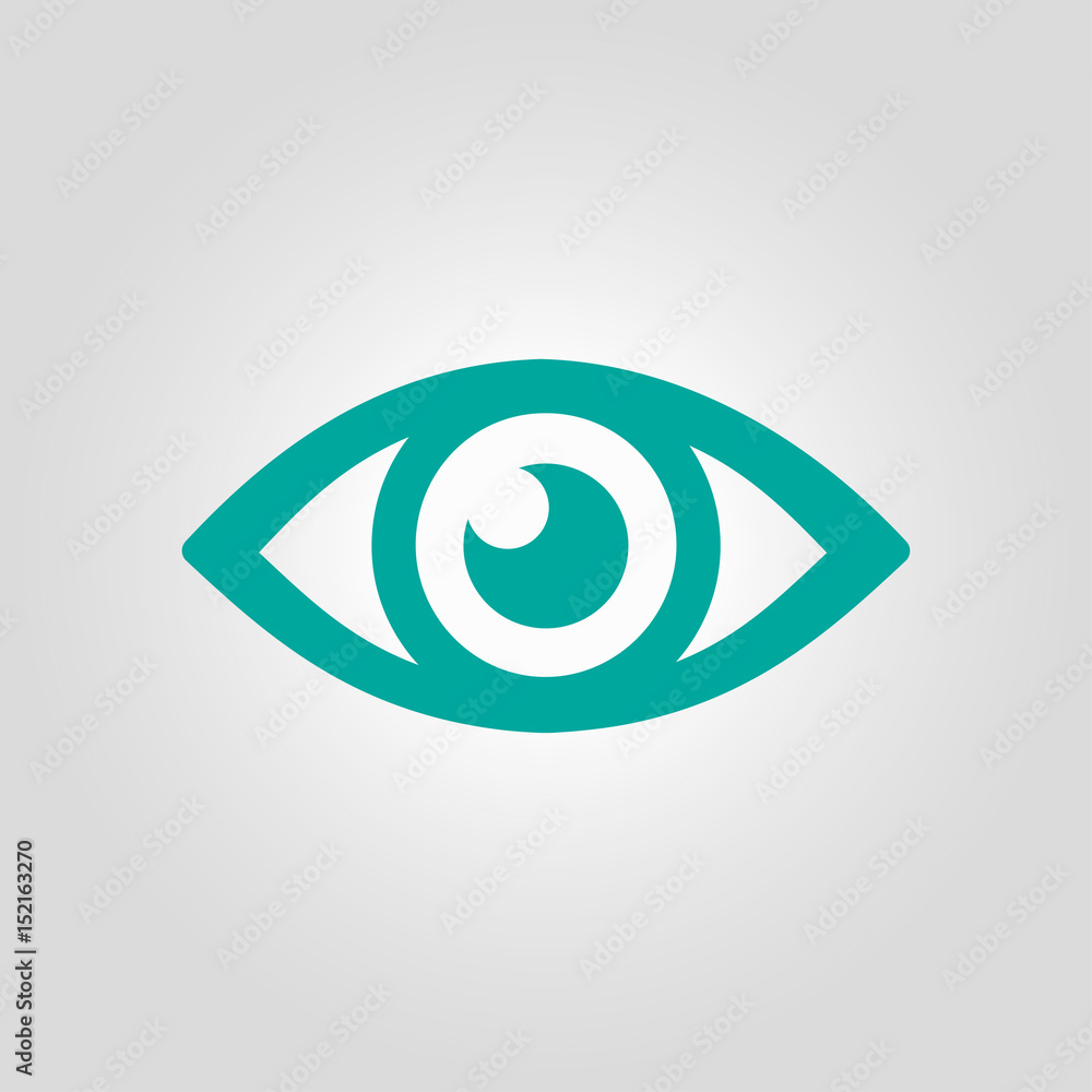Eye icon. Monitoring and surveillance system. Flat design style. Eye icon. Monitoring and surveillance system. Flat design style.