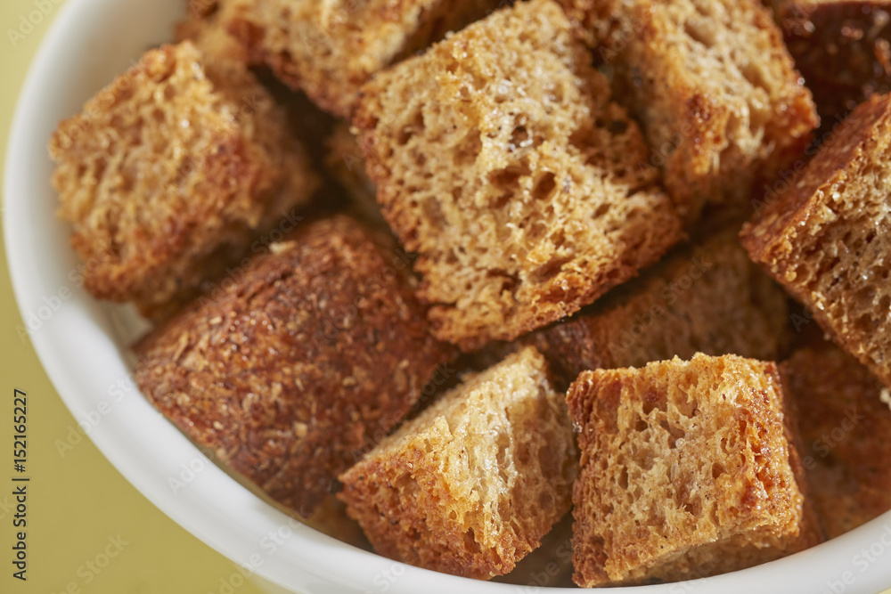 home made whole wheat croutons