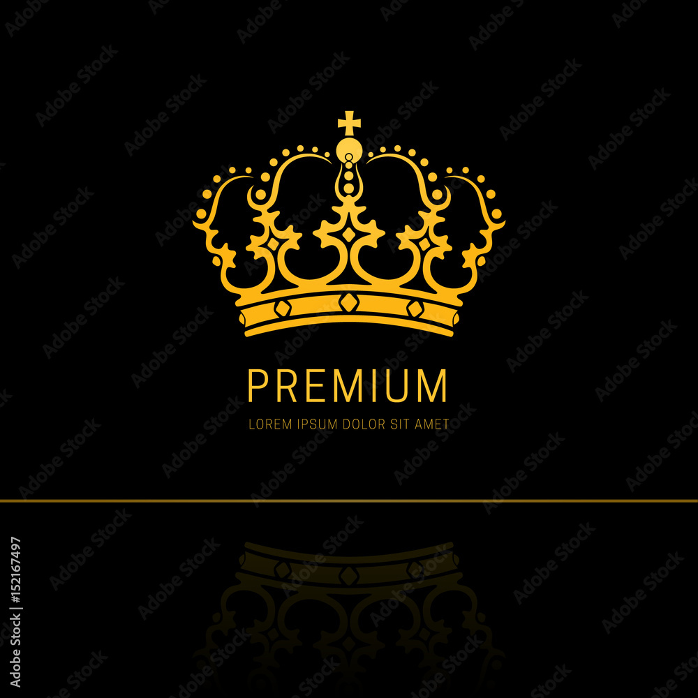Premium Vector  W crown monogram logo design simple modern and clean logo  vector icon illustration