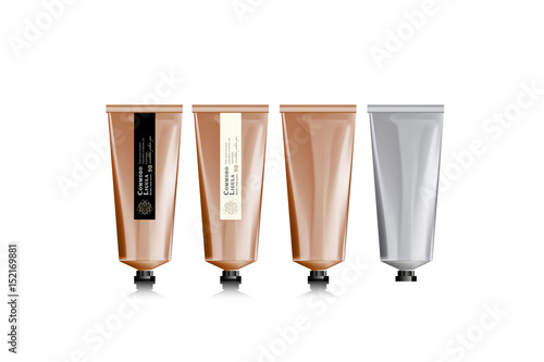 Blank realistic tube for cosmetics, cream