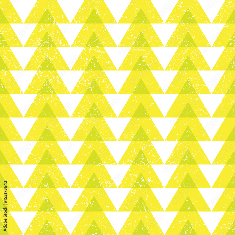 Vector Geometric Seamless Pattern. Repeating Abstract Background with Grunge Texture. Vintage Bright Graphic Ornament with Triangle Shapes Vector Geometric Seamless Pattern. Repeating Abstract Background with Grunge Texture. Vintage Bright Graphic Ornament with Triangle Shapes