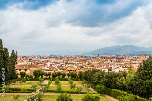 Vue sur Florence depuis les jardins du Palais Pitti
