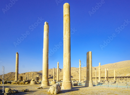 View on ruins of Persepolis by Shiraz in Iran
