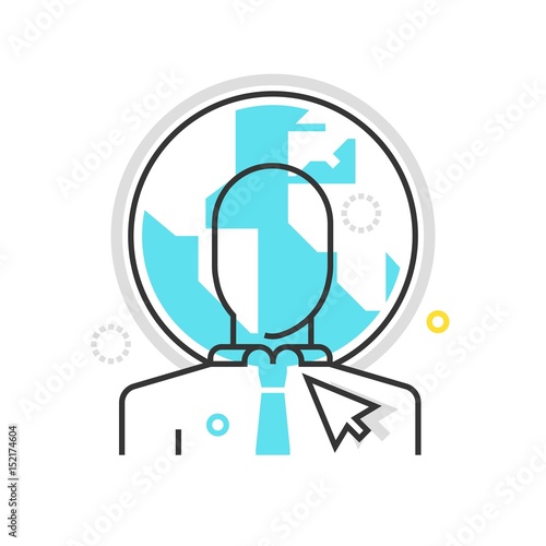 Color box icon, outsource illustration, icon