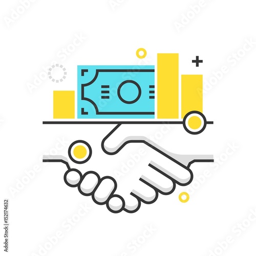 Color box icon, wealth, salary concept illustration illustration, ico