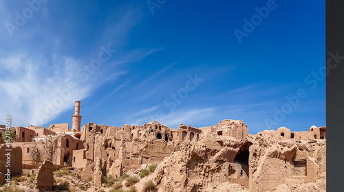 View over ancient city of Karanaq by Yazd In Iran