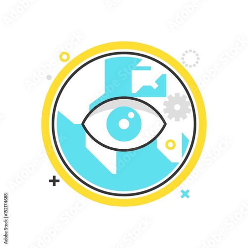 Color box icon, vision illustration, icon
