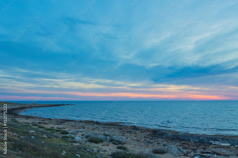 View over the seafront of the city Paphos in Cyrpus.