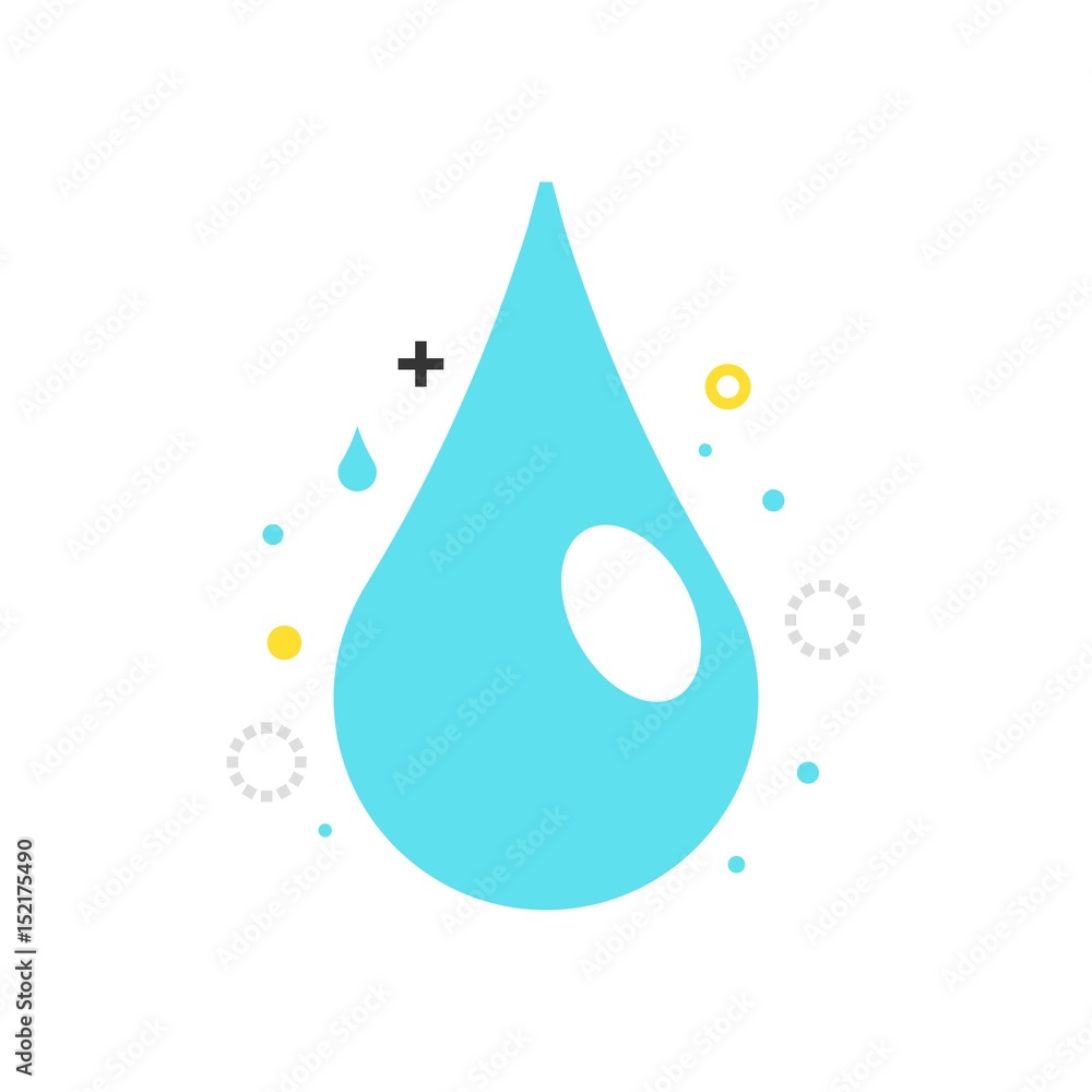 Color box icon, hydro energy illustration, icon Color box icon, hydro energy illustration, icon