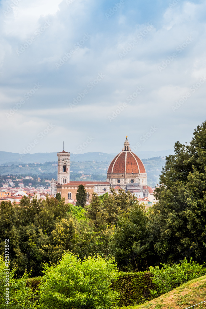 Vue sur Florence depuis les jardins du Palais Pitti