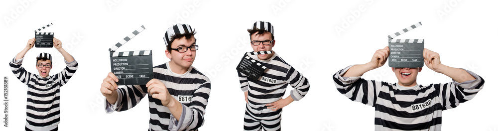 Funny prison inmate in concept Funny prison inmate in concept