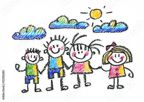 Kids drawing Back to school Children education  school  kindergarten Play Study Learn Boys and Girls