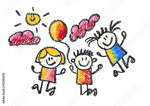 Obraz Rysowanie dzieci Edukacja dzieci, szkoła, przedszkole Zagraj w Studium Naucz się chłopców i dziewcząt