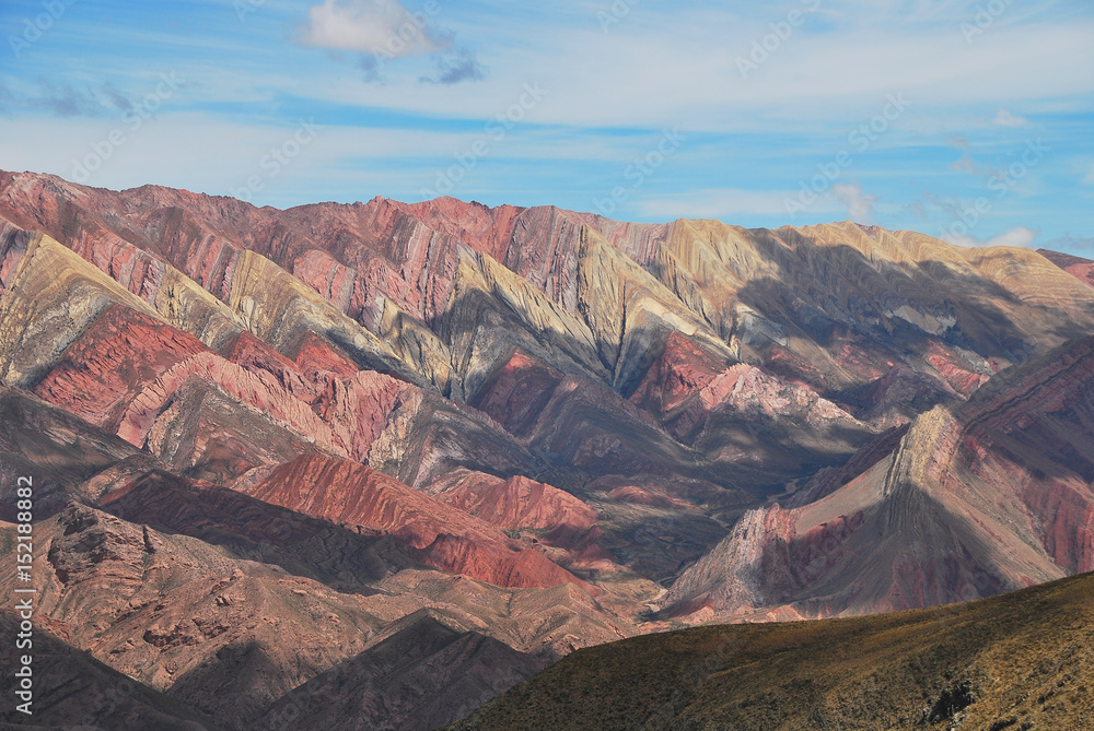 hornocal, colorful rock formations at UNESCO world heritage quebrada de humahuaca, Jujuy, Argentina