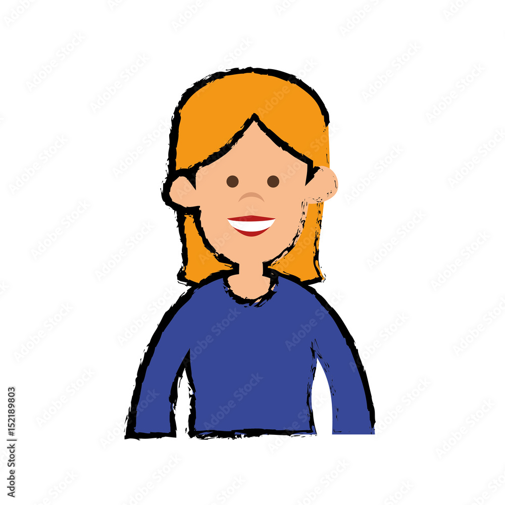 cartoon woman icon over white background. vector illustration cartoon woman icon over white background. vector illustration