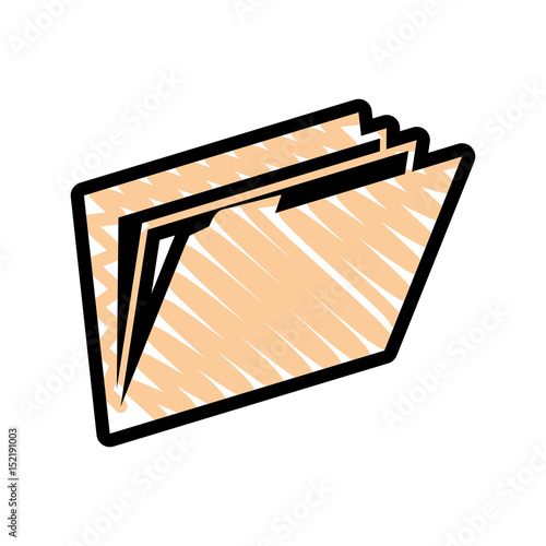 document folder icon over white background. vector illustration