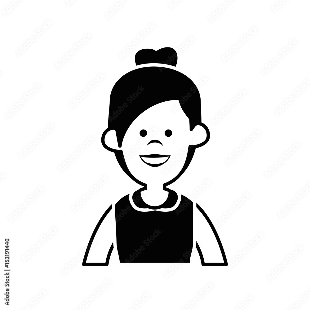 cartoon woman icon over white background. vector illustration cartoon woman icon over white background. vector illustration