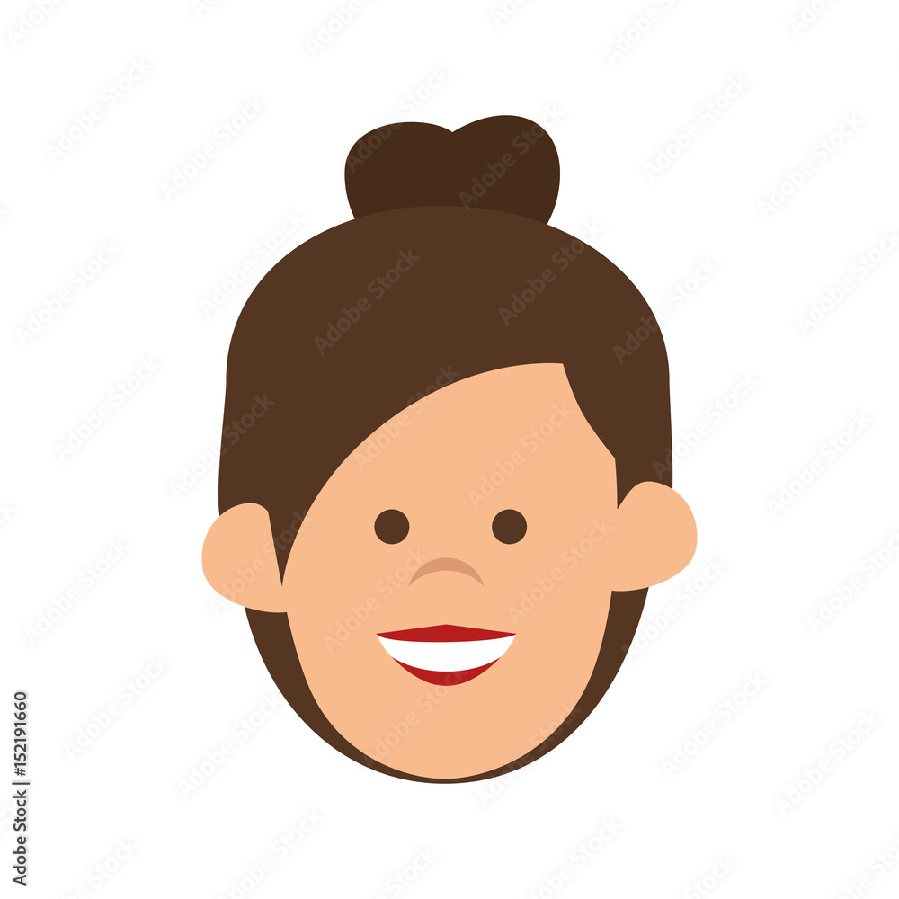 cartoon woman icon over white background. colorful design. vector illustration cartoon woman icon over white background. colorful design. vector illustration