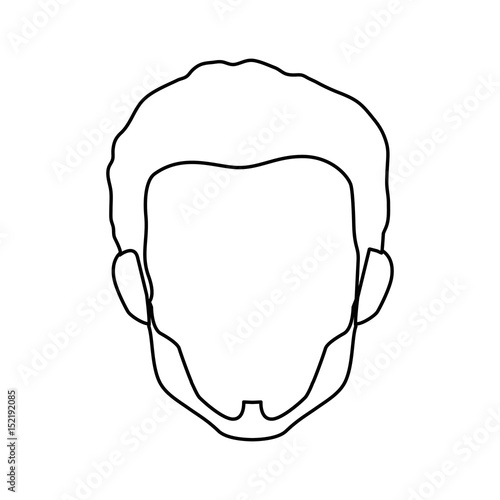 man avatar icon over white background. vector illustration