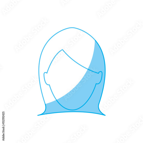 woman with short hair icon over white background. vector illustration