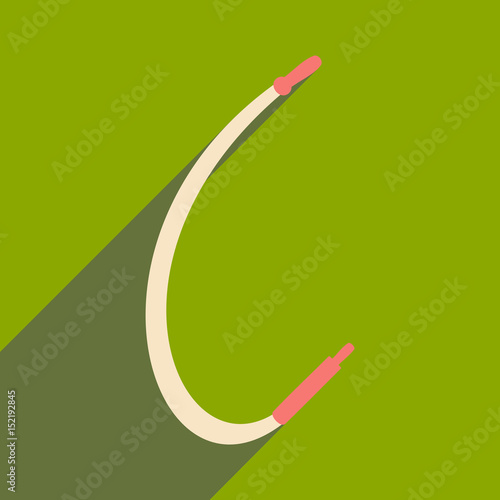 Flat with shadow icon and mobile application pipe hookah