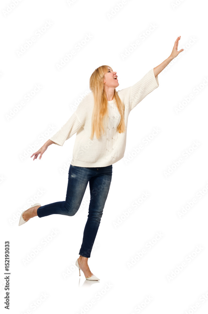 Nice woman model isolated on the white background Nice woman model isolated on the white background