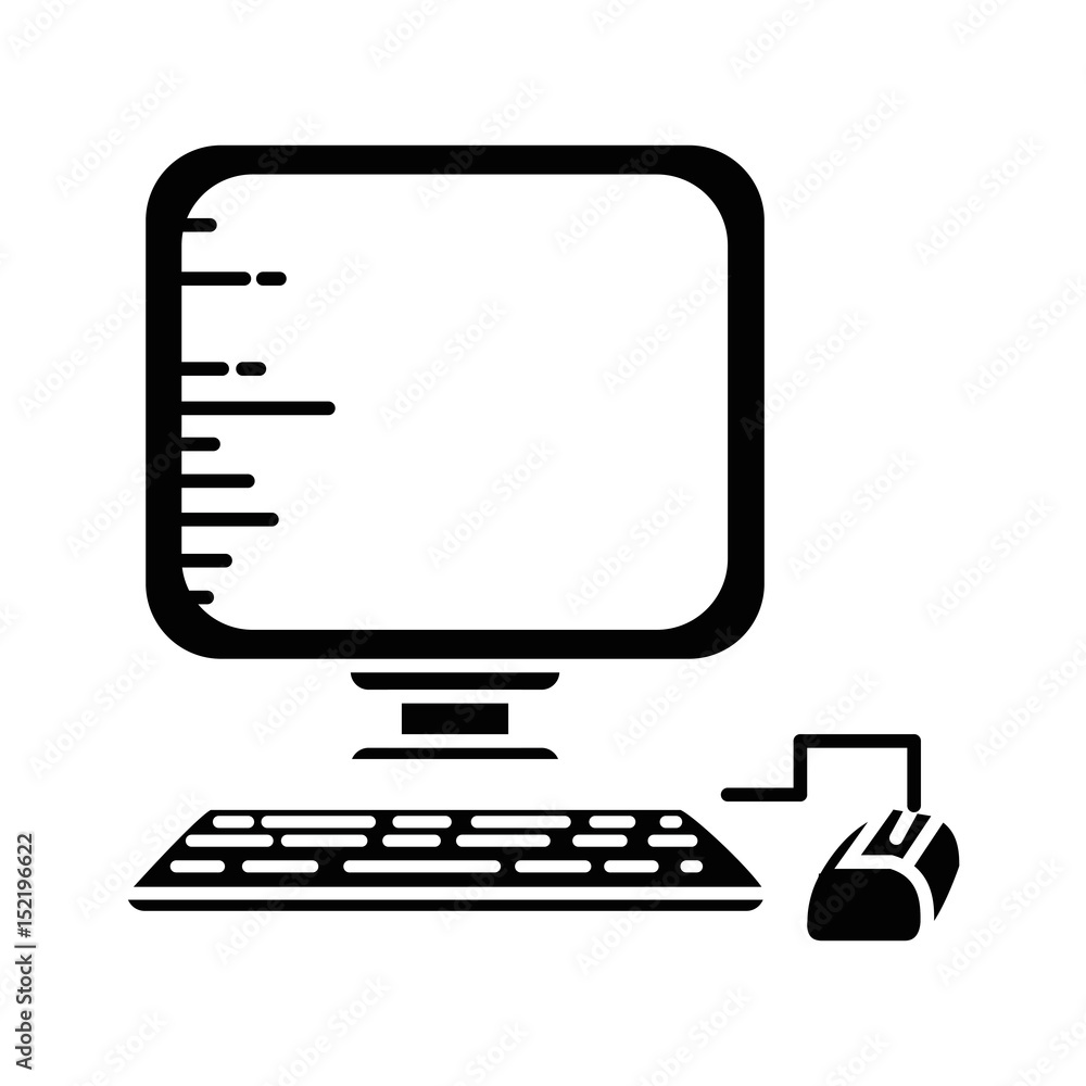 computer icon over white background. vector illustration computer icon over white background. vector illustration